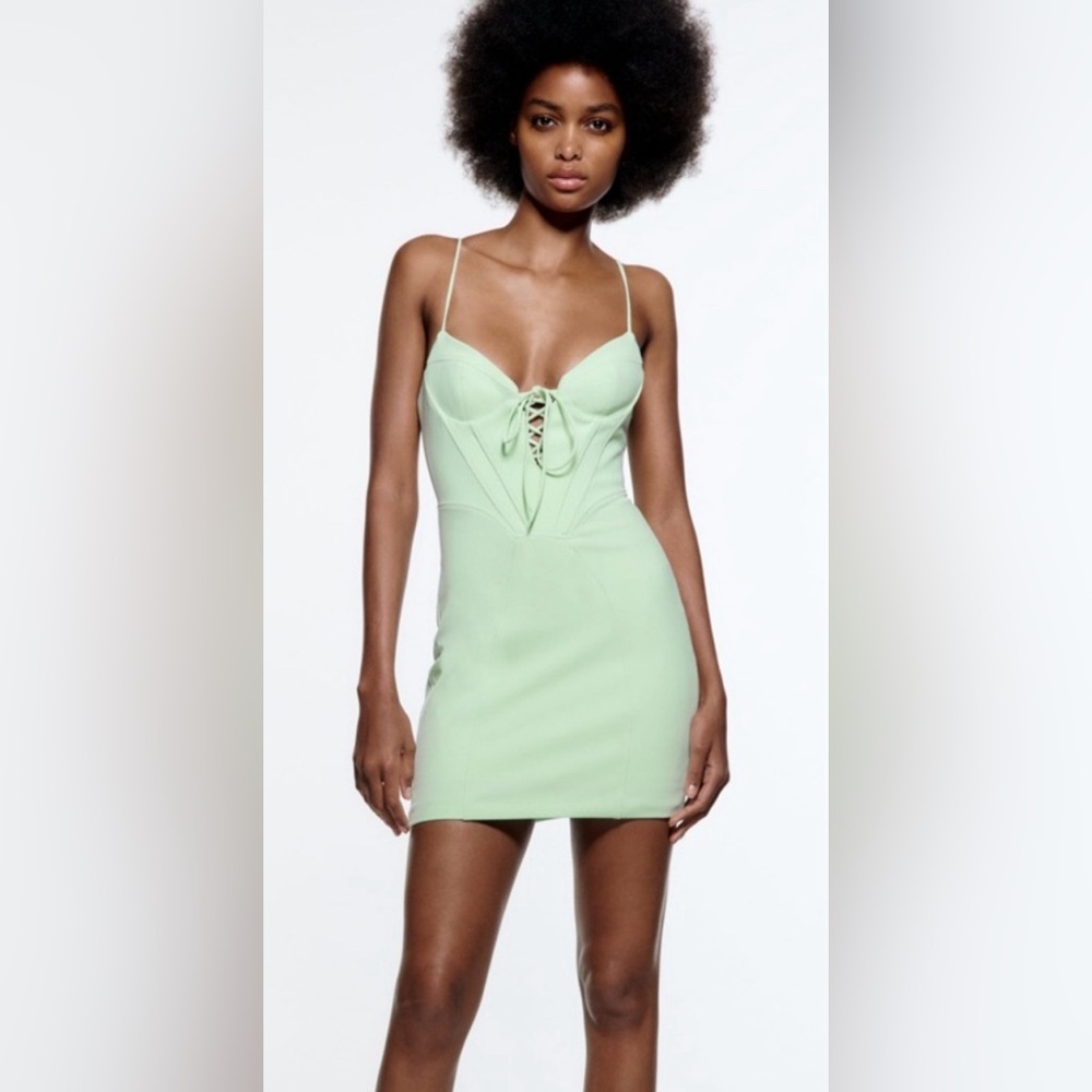 Zara Mint Green Mini Dress